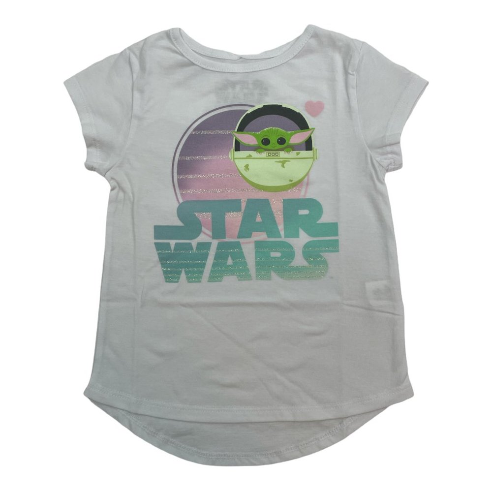 Disney Star Wars The Mandalorian Sun Girls Toddler Grogu Baby Yoda Shirt